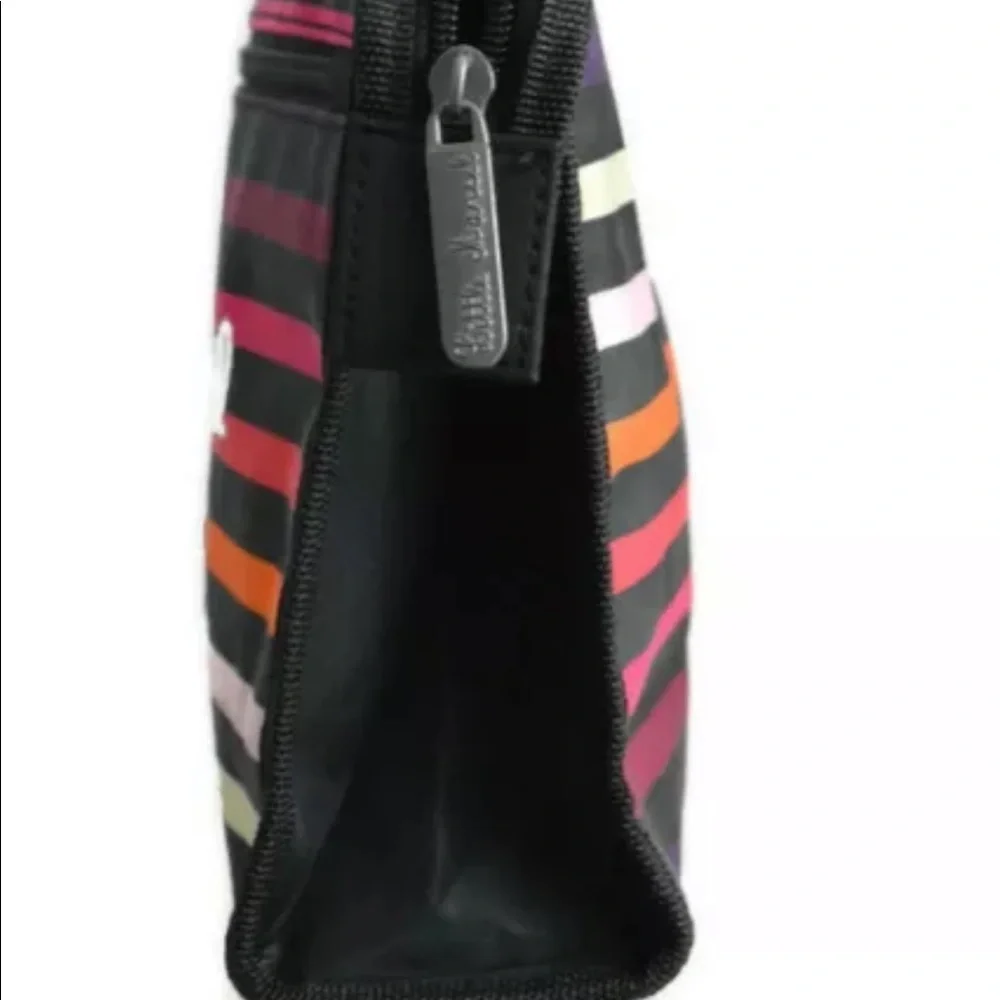 Little Marcel Clutch Black Multicolor Cosmetic Makeup Accessory Travel Bag